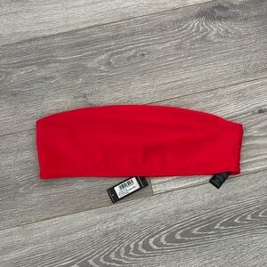 PrettyLittleThing Red Bandeau Bikini Top Sz 12 NWT